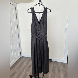 Papillon Blanc Textured Charcoal Button-Front Vest